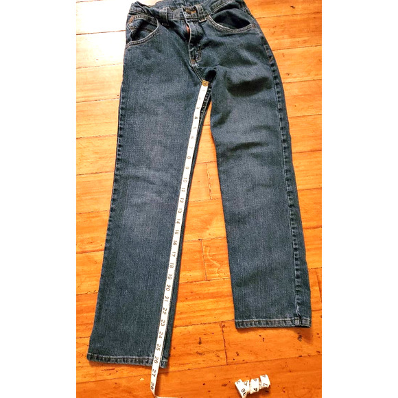 Wrangler Boys Size 12 Slim Straight Leg Jeans Blue Label Adjustable Waist - Picture 6 of 12